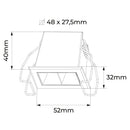Downlight de Embutir POWERLUX 2 LEDs - Nordecor