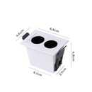 Downlight de Embutir POWERUS 2 LEDs Branco e Preto - Nordecor