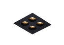 Downlight de Embutir POWERUS 4 LEDs Branco e Preto - Nordecor