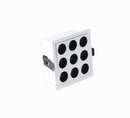 Downlight de Embutir POWERUS 9 LEDs Branco e Preto - Nordecor
