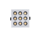 Downlight de Embutir POWERUS 9 LEDs Branco e Preto - Nordecor