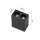 Downlight de Sobrepor POWERUS 2 LEDs Branco e Preto - Nordecor