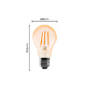 Lâmpada LED Filamento Bulbo A60 4W 2400K
