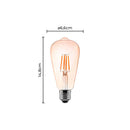 Lâmpada LED Filamento ST64 4W 2400K