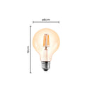 Lâmpada LED Filamento Globo G80 4W 2400K
