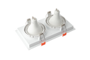 Spot de Embutir Quadrado Duplo LOYO para AR70 - Nordecor
